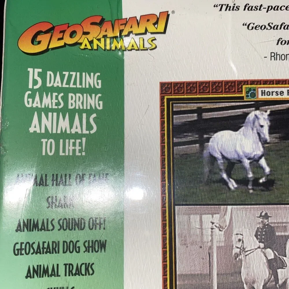 GeoSafari Animals Educational Insights 15 Games Ages 8 + Mac Windows CD ROM 2000